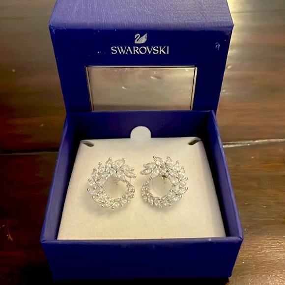 Swarovski Crystal earrings. Worn twice. Like new.